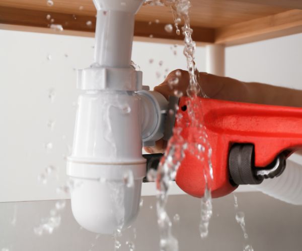 Undichter Siphon mit auslaufendem Wasser – Wasserschaden & Leckortung